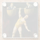 Sandow Eugen Sandow Vaudeville Weightlifter Glasuntersetzer (Rückseite)