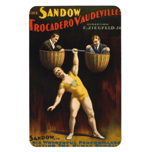 Sandow Eugen Sandow Vaudeville Weightlifter Magnet (Vertikal)