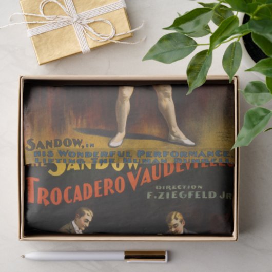 Sandow Eugen Sandow Vaudeville Weightlifter Seidenpapier (Geschenk)