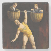 Sandow Eugen Sandow Vaudeville Weightlifter Steinuntersetzer (Vorderseite)