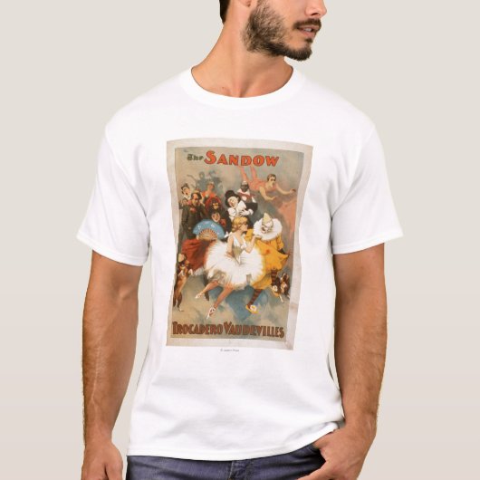 Sandow Trocadero Varieté-Karnevals-Thema T-Shirt (Vorderseite)