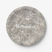 Sandpapier-Platte mit glattem Wasser Pappteller (Vorderseite)