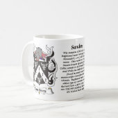 Sandpapierschleifmaschine-Familien-Wappen Tasse (Vorderseite Links)