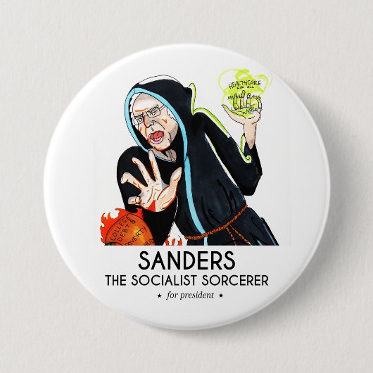 Sandpapierschleifmaschinen der Zauberer Button (Vorderseite)