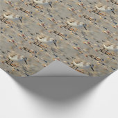 Sandpfeifer und Seashells Geschenkpapier (Ecke)