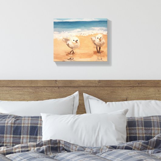 Sandpferde am Meer - Canvas Print Leinwanddruck (Insitu (Schlafzimmer))