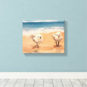Sandpferde am Meer - Canvas Print Leinwanddruck (Insitu (Holzboden))