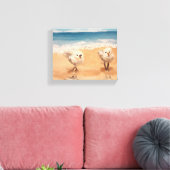 Sandpferde am Meer - Canvas Print Leinwanddruck (Insitu (Wohnzimmer))