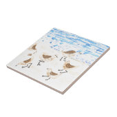 Sandpferde am Strand von Old Orchard Fliese (Seite)