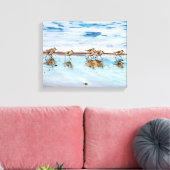 Sandpferde entlang des Strandes Leinwanddruck (Insitu (Wohnzimmer))