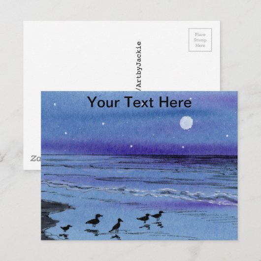 Sandpferde Postkarte (Vorne/Hinten)