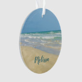 Sandpiper am Meer | Beautiful Beach Custom Ornament (Vorderseite)