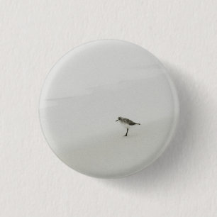 Sandpiper am Strand Button
