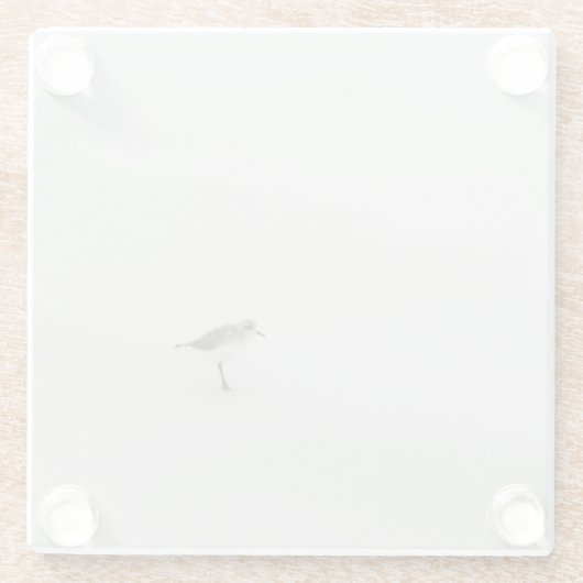 Sandpiper am Strand Glasuntersetzer (Rückseite)