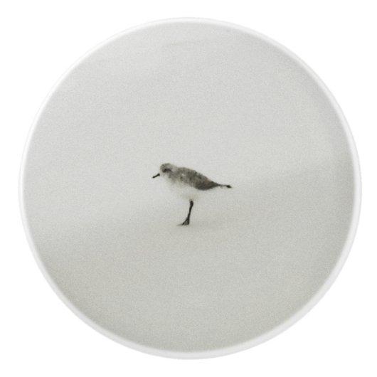 Sandpiper am Strand Keramikknauf (Vorderseite)