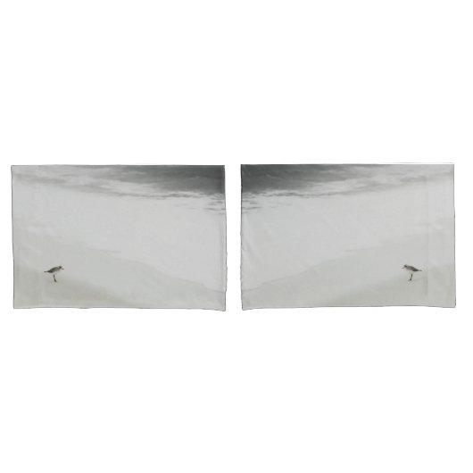 Sandpiper am Strand Kissenbezug (Vorderseite-Set)