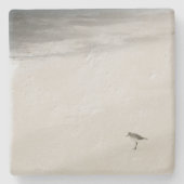 Sandpiper am Strand Steinuntersetzer (Vorderseite)