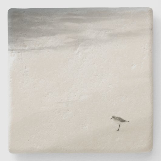 Sandpiper am Strand Steinuntersetzer (Vorderseite)