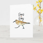 Sandpiper Art Sees The Day Quote Karte (Gelbe Blume)