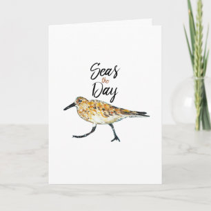 Sandpiper Art Sees The Day Quote Karte