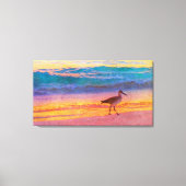 Sandpiper bei Sunset Leinwanddruck (Vorderseite)