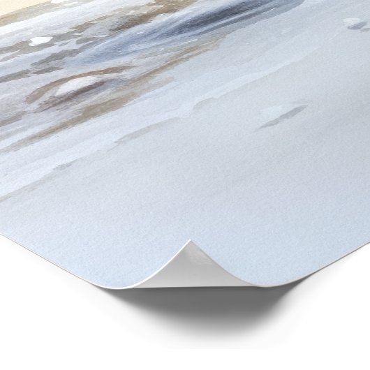 Sandpiper Bird Art Print Poster (Ecke)