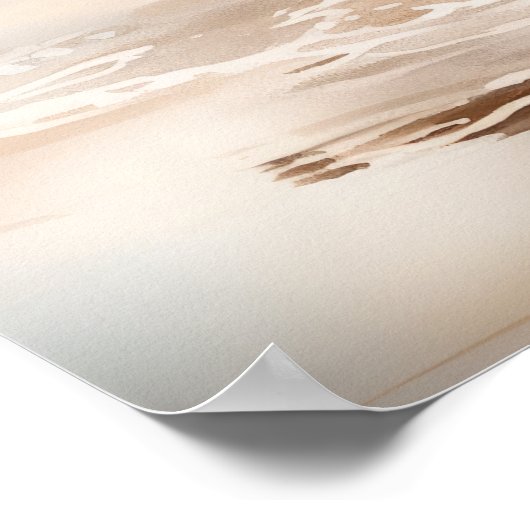 Sandpiper Bird Art Print Poster (Ecke)