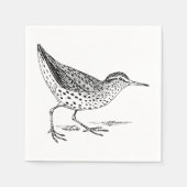 Sandpiper Bird Art Serviette (Vorderseite)