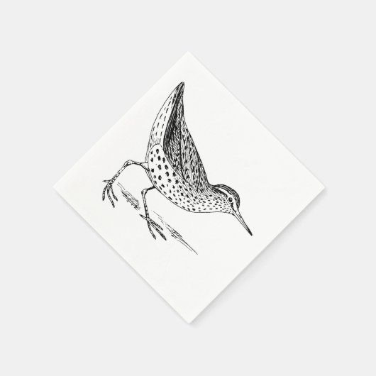 Sandpiper Bird Art Serviette (Ecke)