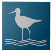 Sandpiper Bird Digital Fliese (Vorderseite)
