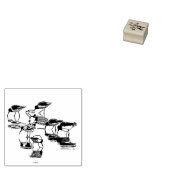 Sandpiper Birds Beach Animals Wood Briefmarke Gummistempel (Stempel)