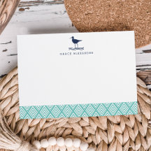 Sandpiper Personalisiert Stationery Flat Cards
