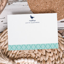 Sandpiper Personalisiert Stationery Flat Cards Mitteilungskarte