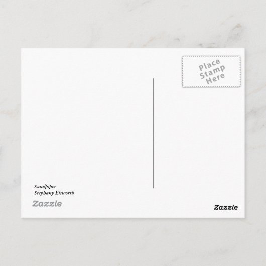 Sandpiper Postkarte (Rückseite)