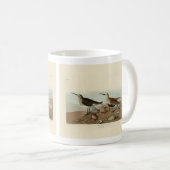 Sandpiper, rot unterlegt - Audubons Vögel in Ameri Kaffeetasse (VorderseiteRechts)