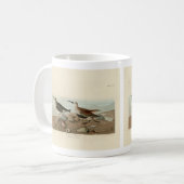 Sandpiper, rot unterlegt - Audubons Vögel in Ameri Kaffeetasse (Vorderseite Links)