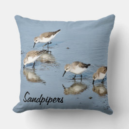 Sandpiper Sea Birds Throw Kissen