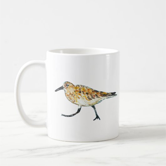 Sandpiper Shorebird Coastal Beach Art Kaffeetasse (Links)