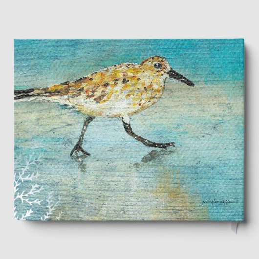 Sandpiper Shorebird Coastal Beach House Gästebuch (Rückseite)