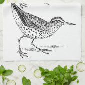 Sandpiper Shorebird Thunder_Cove Geschirrtuch (Gefaltet)