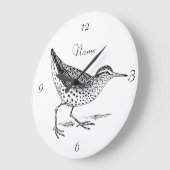 Sandpiper Shorebird Thunder_Cove Große Wanduhr (Winkel)