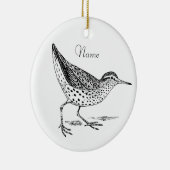 Sandpiper Shorebird Thunder_Cove Keramik Ornament (Rechts)