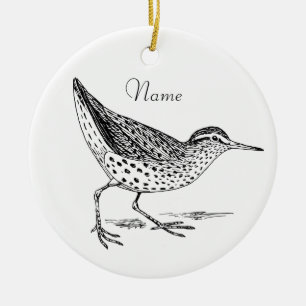 Sandpiper Shorebird Thunder_Cove Keramik Ornament