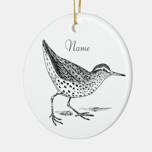 Sandpiper Shorebird Thunder_Cove Keramik Ornament (Links)