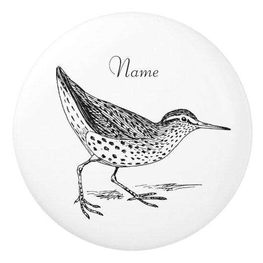 Sandpiper Shorebird Thunder_Cove Keramikknauf (Vorderseite)