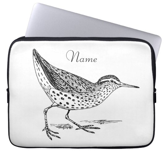 Sandpiper Shorebird Thunder_Cove Laptopschutzhülle (Vorderseite)