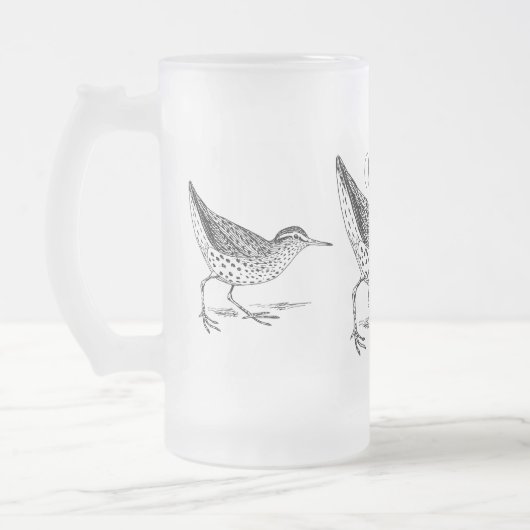 Sandpiper Shorebird Thunder_Cove Mattglas Bierglas (Links)