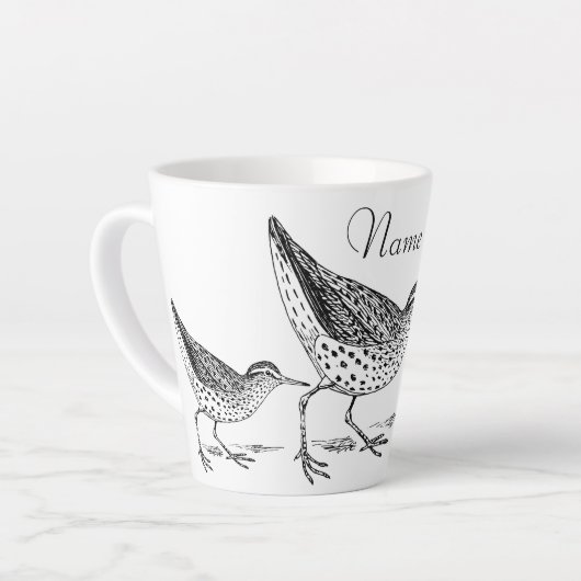 Sandpiper Shorebird Thunder_Cove Milchtasse (Linke Ecke)