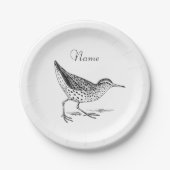 Sandpiper Shorebird Thunder_Cove Pappteller (Vorderseite)