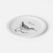 Sandpiper Shorebird Thunder_Cove Pappteller (Schrägansicht)